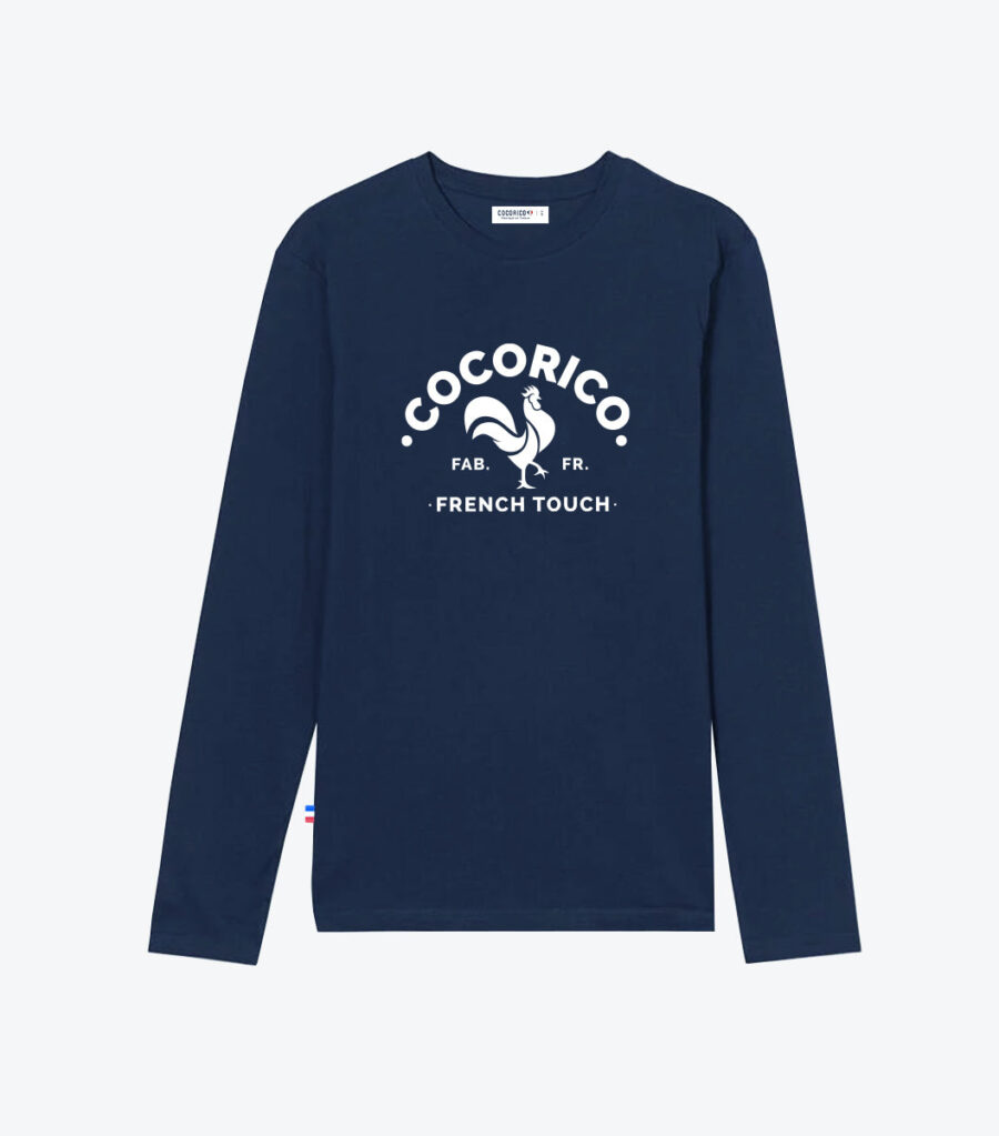 T-shirt Manches Longues Homme Marine - Coq Fran?ais - Image 2