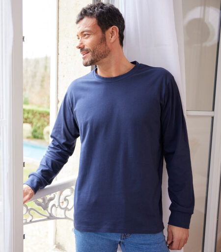 T-shirt Manches Longues Homme Marine - Intemporel