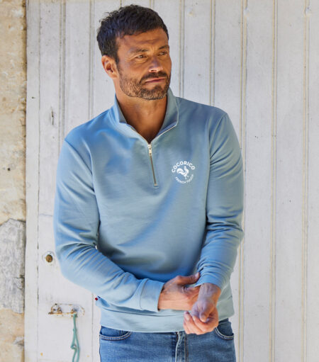 Sweat Camionneur Homme Ciel - Coq Fran?ais