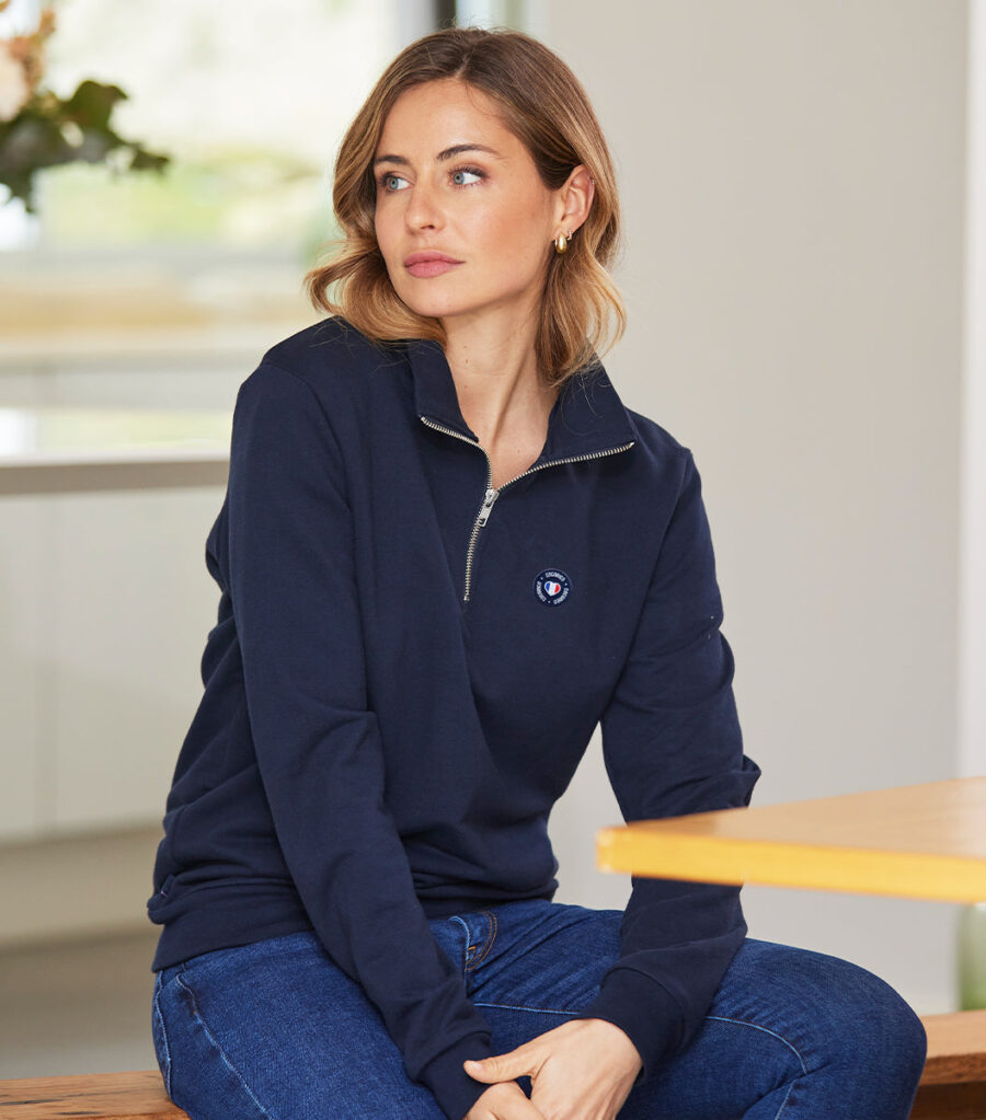 Sweat Camionneur Femme Marine - Blason - Image 2