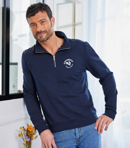 Sweat Camionneur Homme Marine - Coq Fran?ais