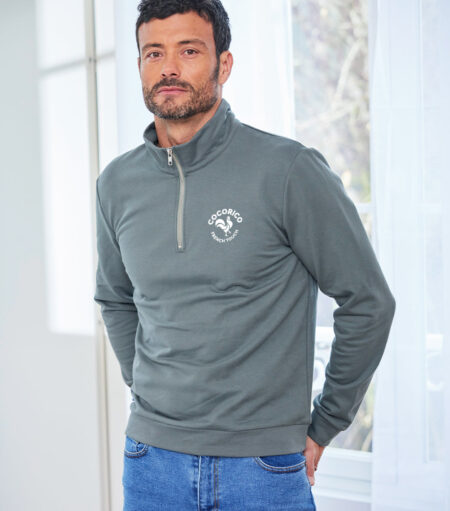 Sweat Camionneur Homme Sauge - Coq Fran?ais