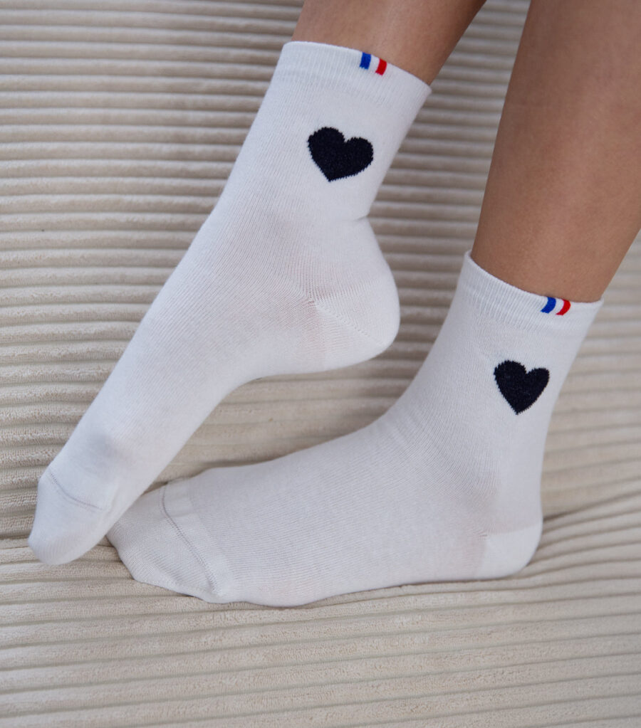 Chaussettes Femme x2 - Le Pack C?ur Noir - Image 4