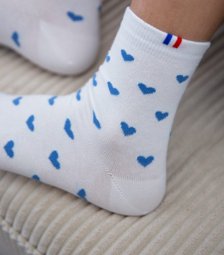 Chaussettes Femme - Petit C?ur Ciel - Image 3