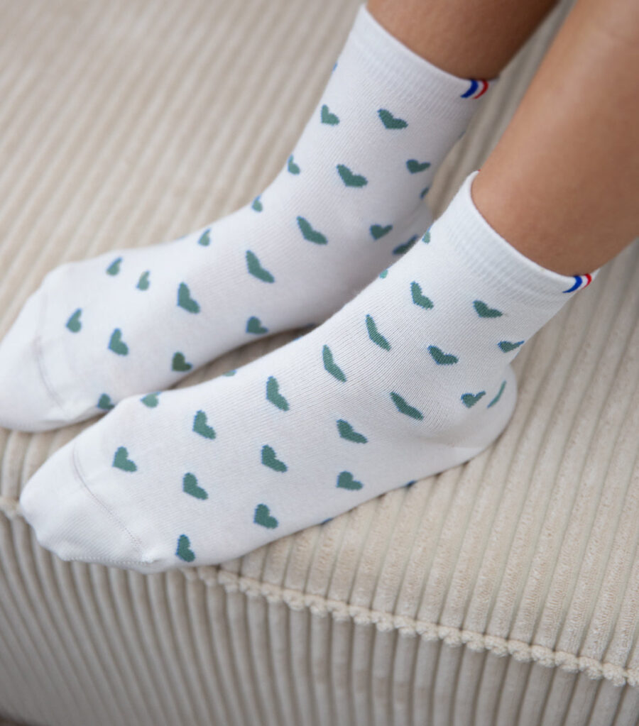 Chaussettes Femme x2 - Le Pack C?ur Vert - Image 4