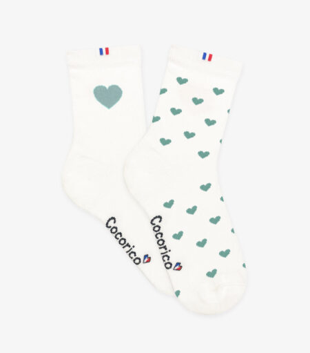 Chaussettes Femme x2 - Le Pack C?ur Vert