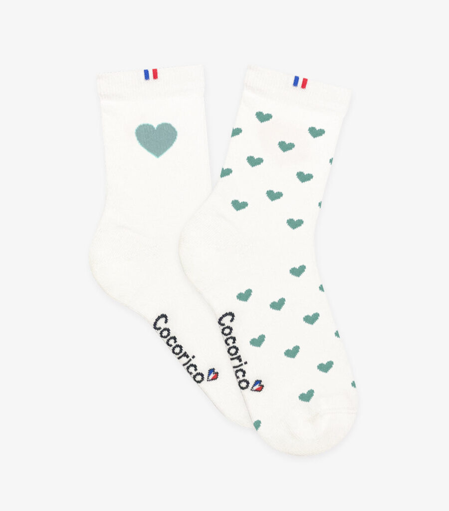 Chaussettes Femme x2 - Le Pack C?ur Vert
