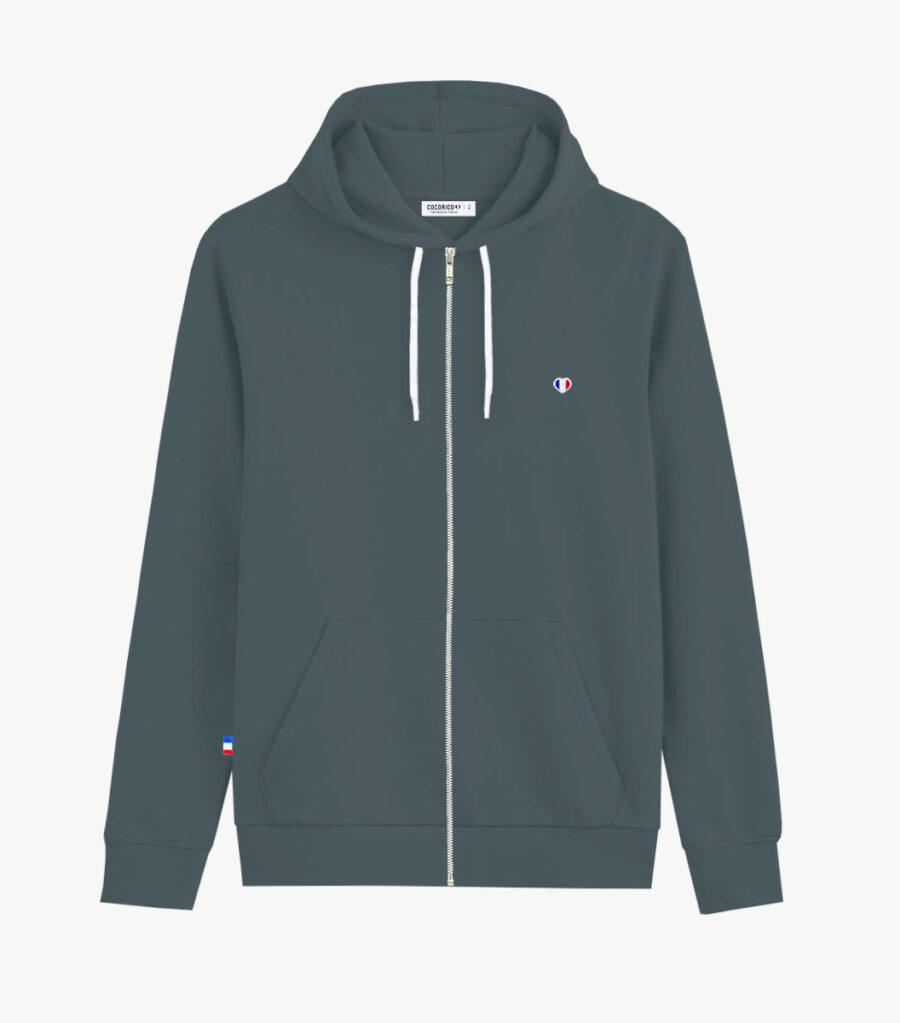 Sweat zipp? Homme Sauge - Iconique - Image 3